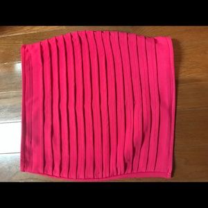 Hot pink pencil skirt